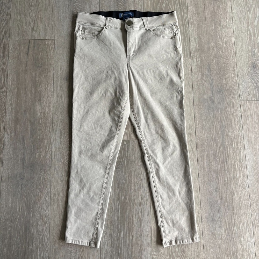 Democracy Ab Solution‎ Womens Light Tan Beige Mid Rise Stretch Jeans Size 12